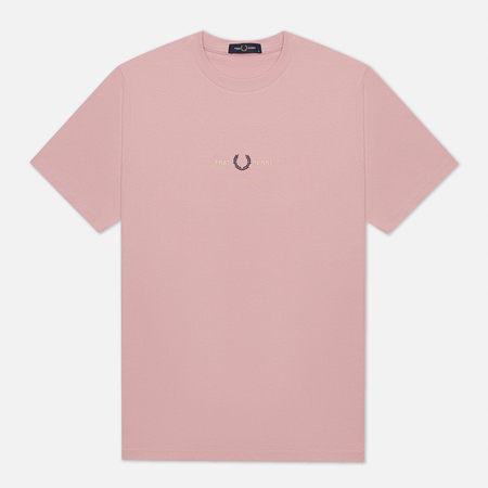 Мужская футболка Fred Perry Embroidered, цвет розовый, размер XXS