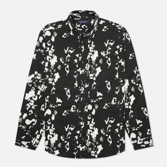 Мужская рубашка Fred Perry Monochrome Abstract Black