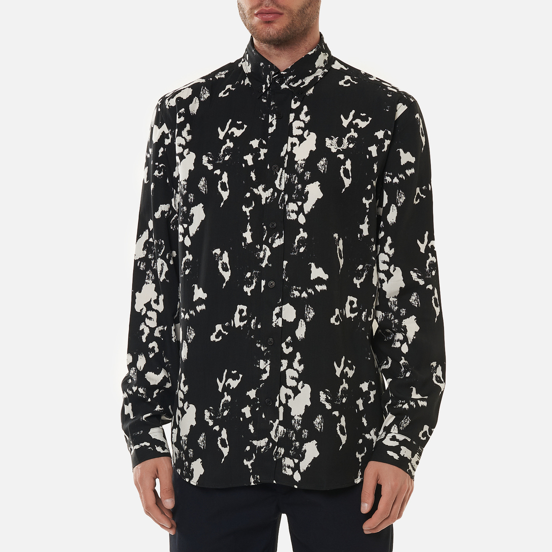 Fred Perry Мужская рубашка Monochrome Abstract
