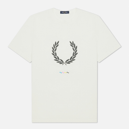 Мужская футболка Fred Perry Print Registration, цвет белый, размер XXL