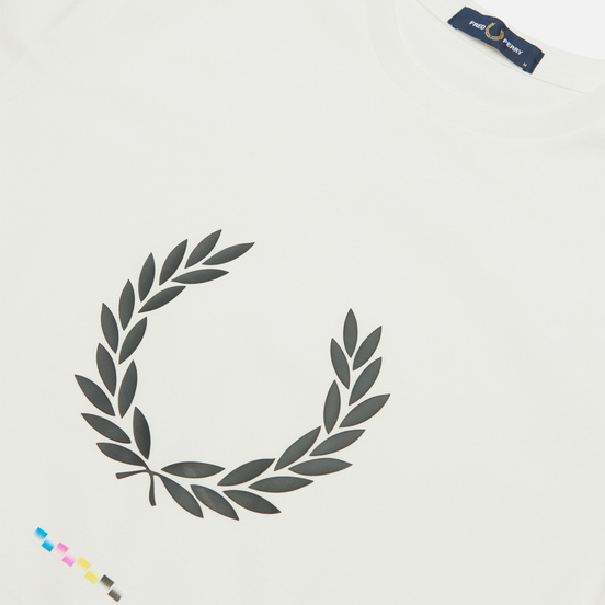 Мужская футболка Fred Perry Print Registration Snow White