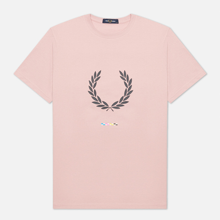 Мужская футболка Fred Perry Print Registration цвет розовый размер S 3850₽