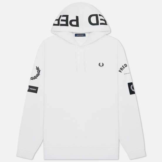 Мужская толстовка Fred Perry Bold Branding Hoodie White