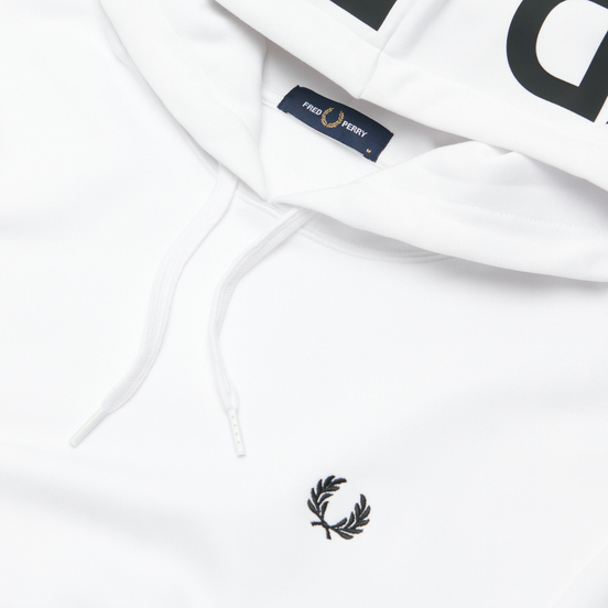Мужская толстовка Fred Perry Bold Branding Hoodie White