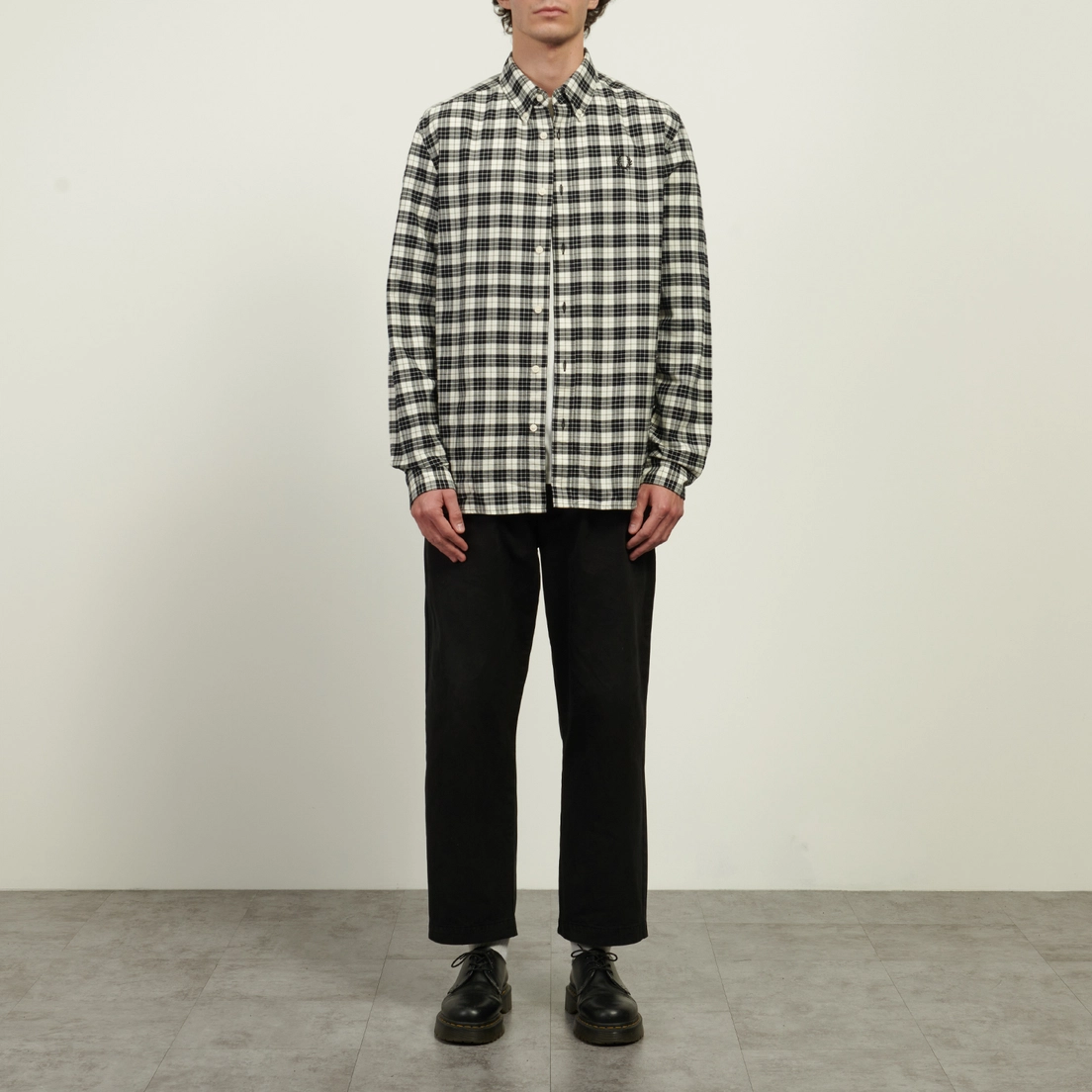 Fred Perry Мужская рубашка Tartan Oxford