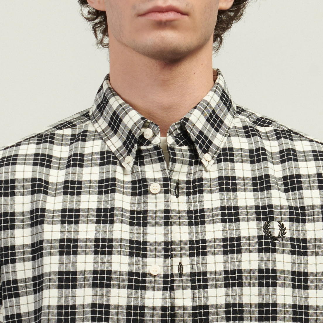 Fred Perry Мужская рубашка Tartan Oxford