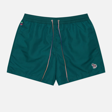 Мужские шорты Paul Smith Zebra Logo Swim, цвет зелёный, размер S