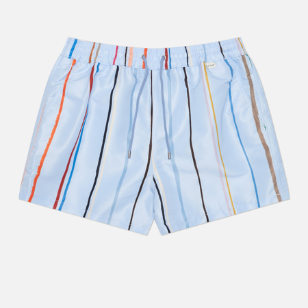 Мужские шорты Paul Smith Cairo Painted Stripe, цвет голубой, размер S