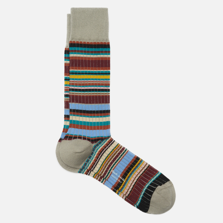 Носки Paul Smith Ribbed Signature Stripe, цвет серый, размер 40-46 EU