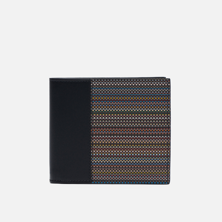 Кошелек Paul Smith Signature Stripe Coated Canvas Billfold, цвет чёрный