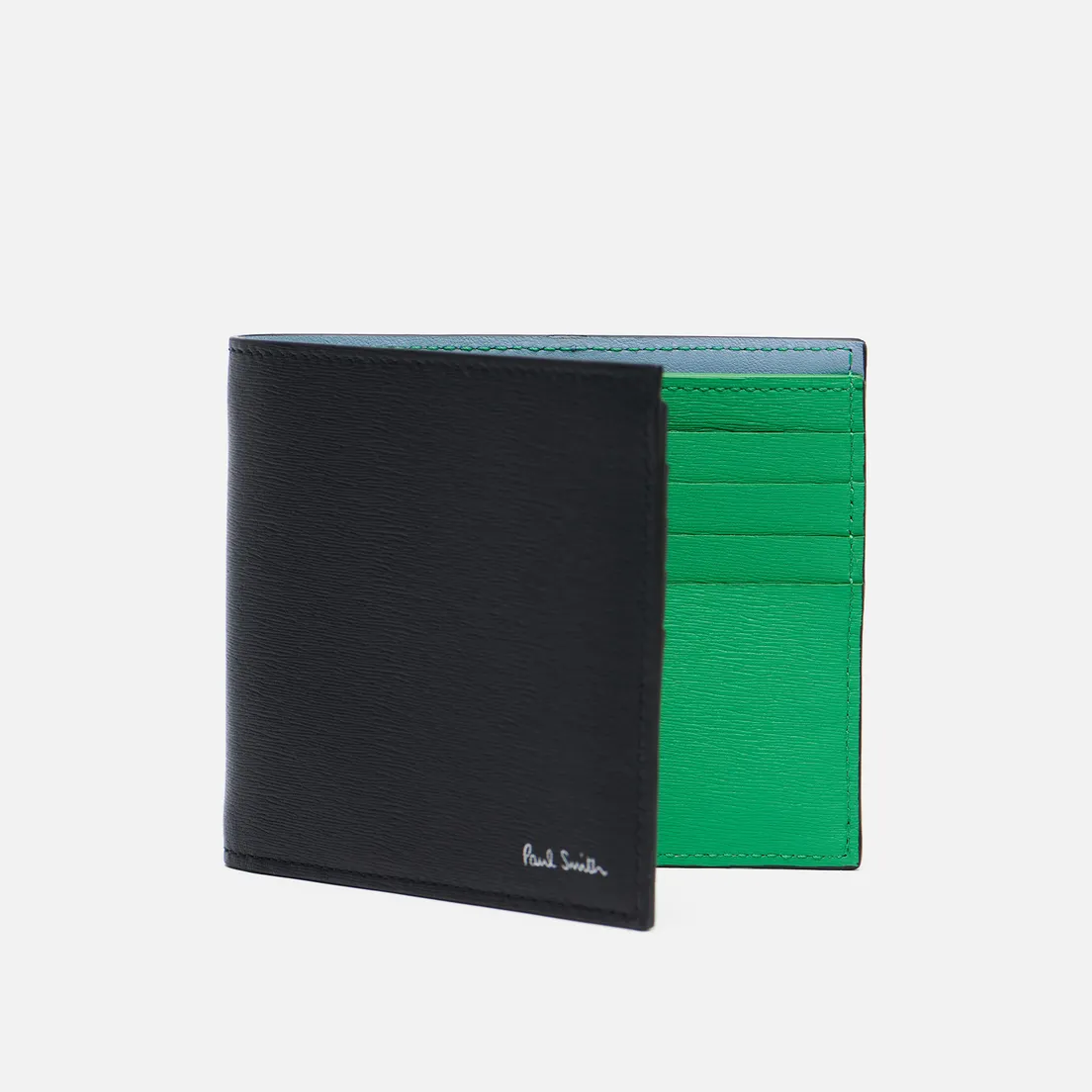 Paul Smith Кошелек Straw-Grain Embossed Leather Contrast Billfold