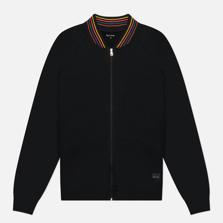 Мужская толстовка Paul Smith Cotton Artist Stripe Zip Bomber Lounge, цвет чёрный