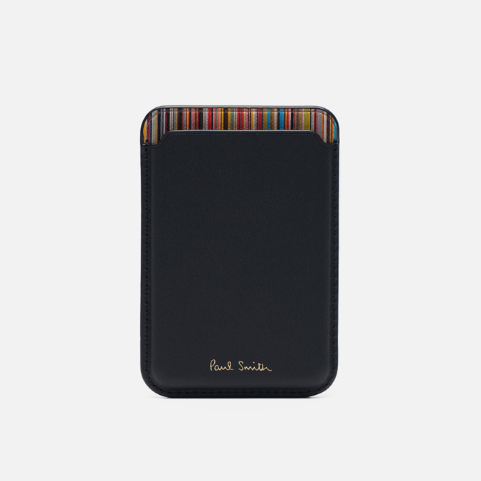 Держатель для карт Paul Smith Mag Safe Black Leather Credit Card iPhone 15 Pro