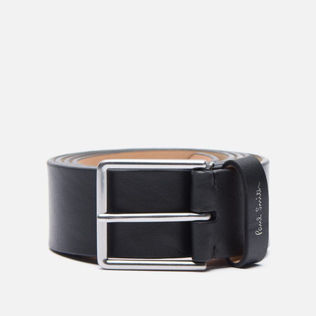 Ремень Paul Smith Artist Stripe Stitch Leather, цвет чёрный