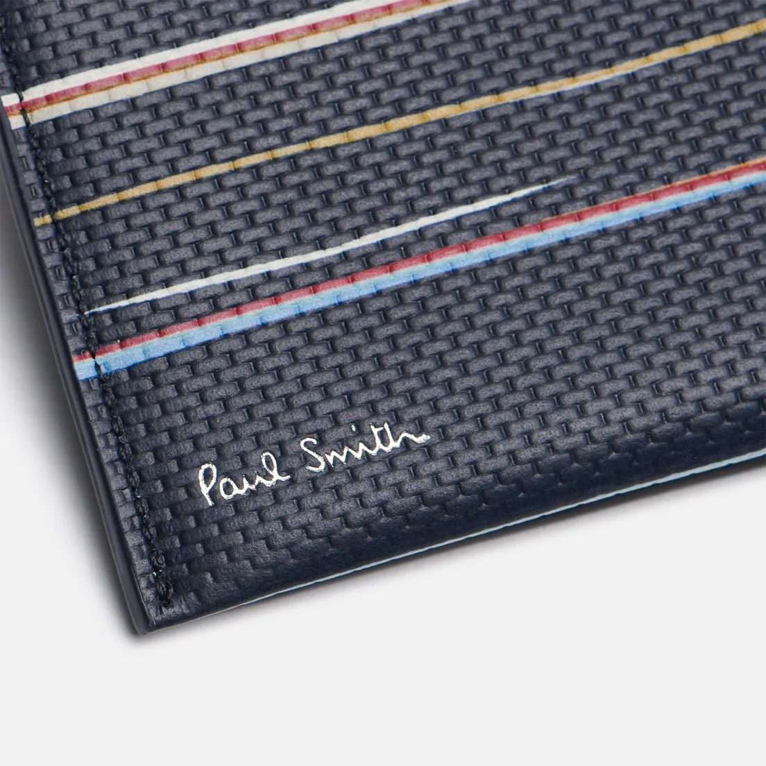 Paul Smith Держатель для карт Signature Stripe Pinstripe Leather Double