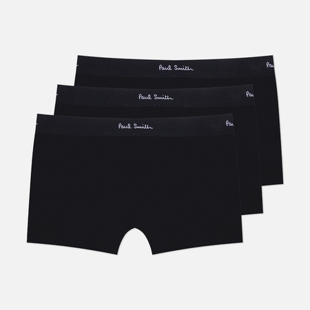 Нижнее белье  Brandshop Комплект мужских трусов Paul Smith Organic Cotton Boxer Briefs 3-Pack, цвет чёрный, размер XL