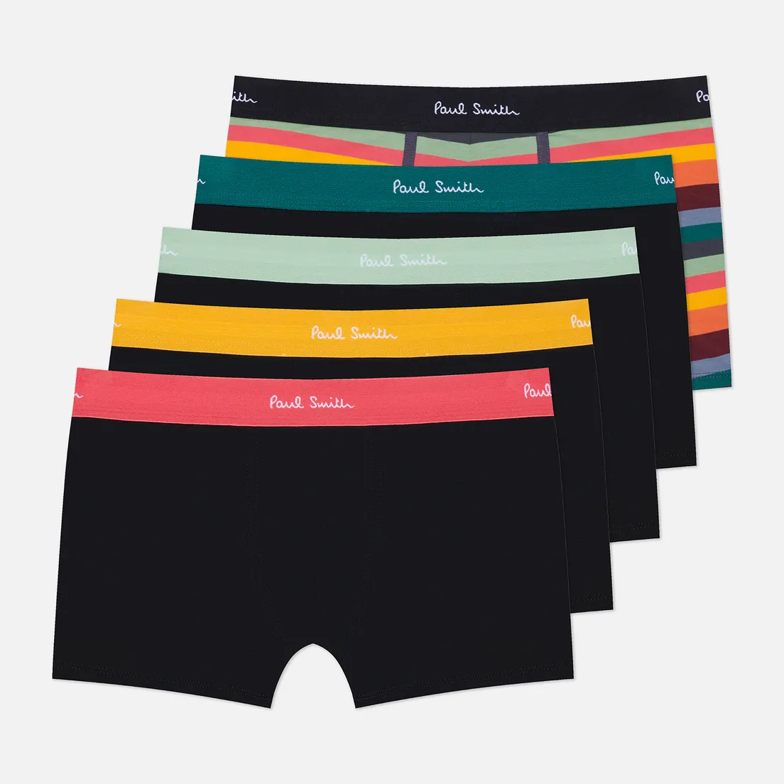 Paul Smith Комплект мужских трусов Organic Cotton Artist Stripe Mixed Boxer Briefs 5-Pack