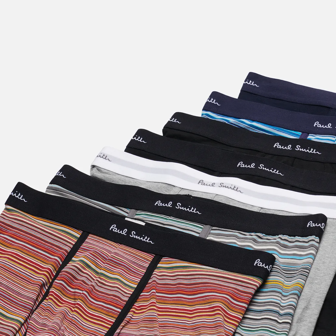 Paul Smith Комплект мужских трусов Organic Cotton Signature Stripe Mixed Boxer Briefs 7-Pack