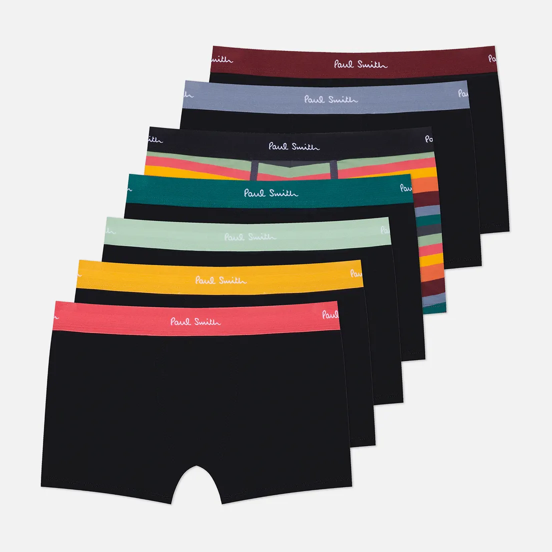 Paul Smith Комплект мужских трусов Organic Cotton Artist Stripe Mixed Boxer Briefs 7-Pack