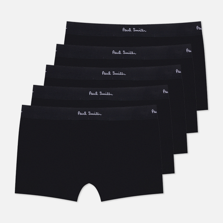 Комплект мужских трусов Paul Smith Organic Cotton Boxer Briefs 5-Pack, цвет чёрный
