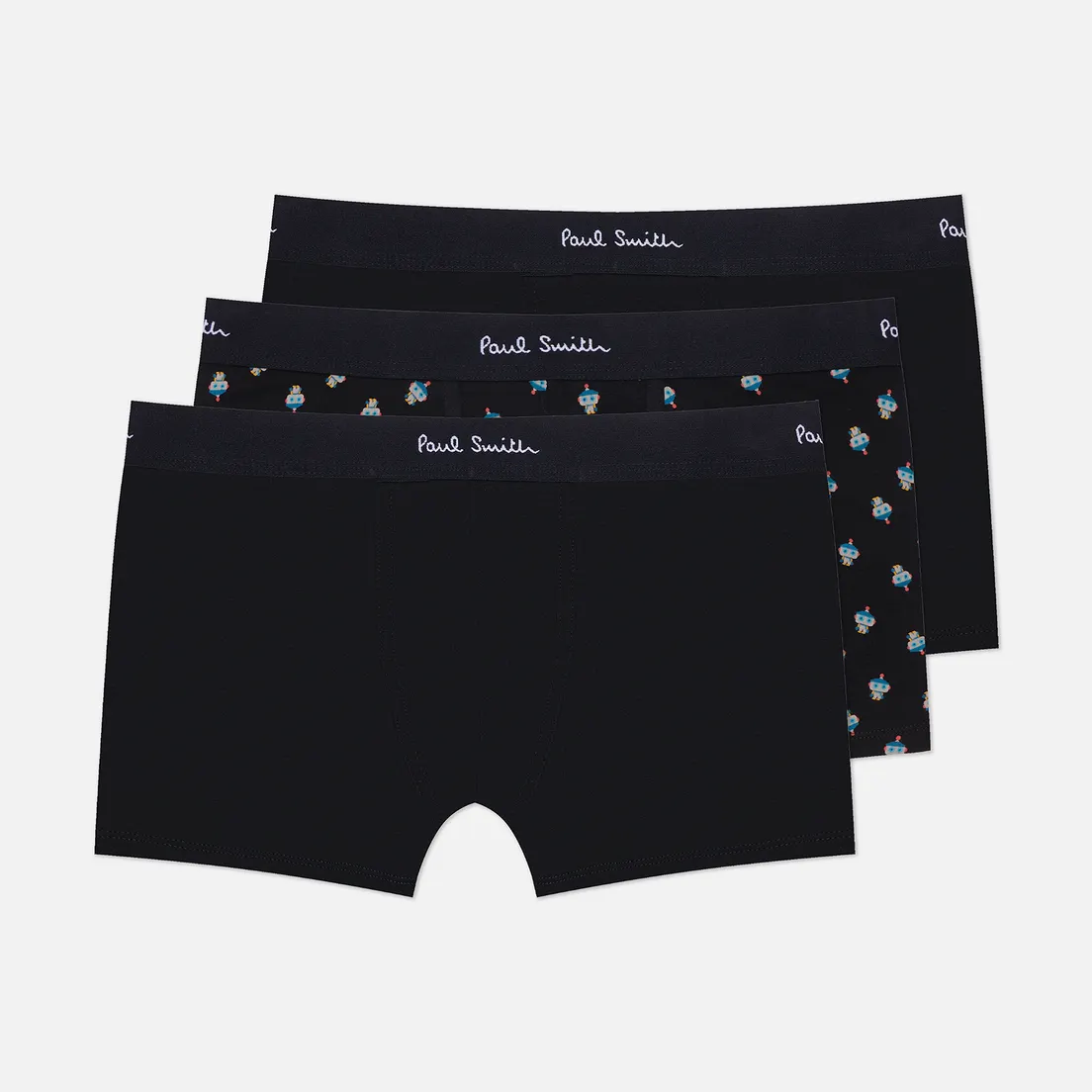 Paul Smith Комплект мужских трусов Organic Cotton Robot Boxer Briefs 3-Pack