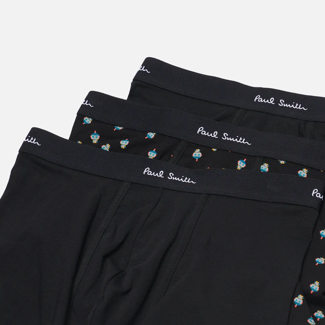 Paul Smith Комплект мужских трусов Organic Cotton Robot Boxer Briefs 3-Pack