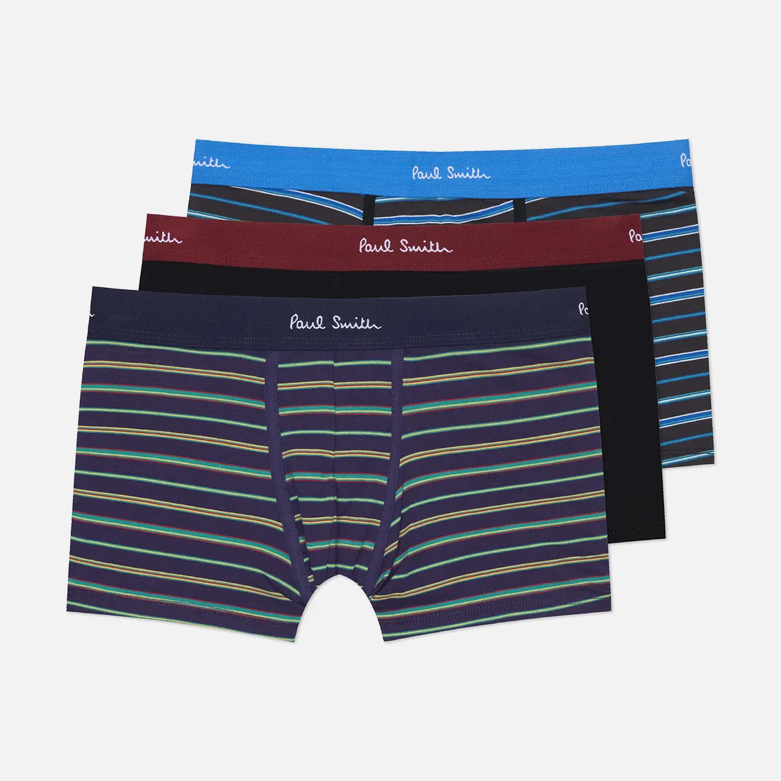 Paul Smith Комплект мужских трусов Organic Cotton Mixed Stripe Boxer Briefs 3-Pack