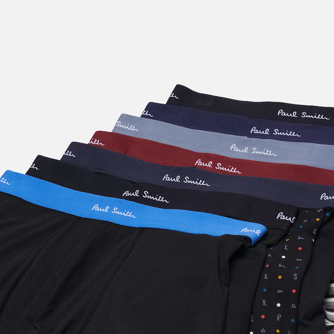 Paul Smith Комплект мужских трусов Organic Cotton Mixed Signature Stripe & Pattern Boxer Briefs 7-Pack