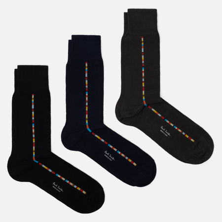  Комплект носков Paul Smith Central Signature Stripe 3-Pack, цвет комбинированный, размер 40-46 EU