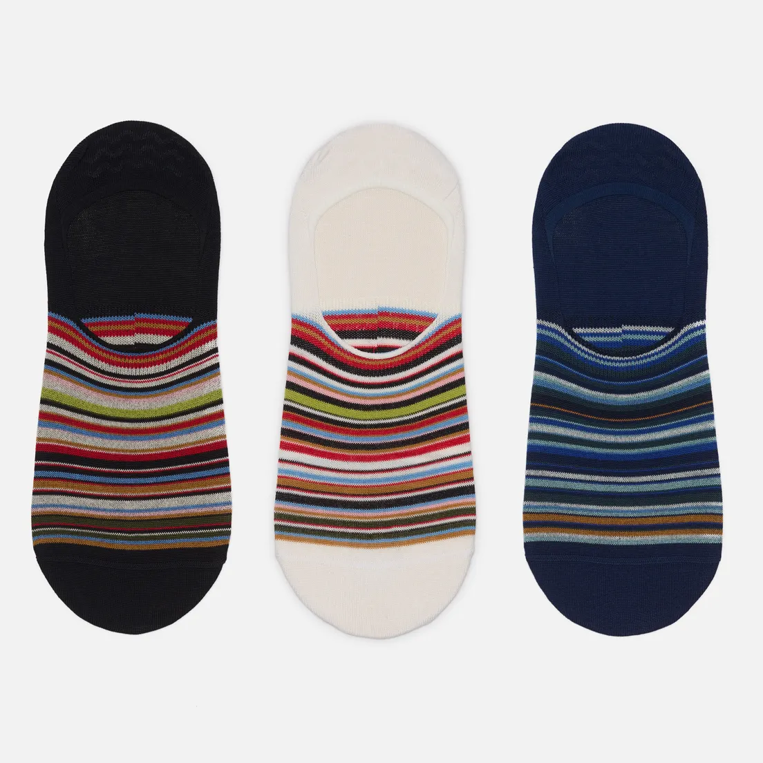 Paul Smith Комплект носков Mixed Signature Stripe Loafer 3-Pack