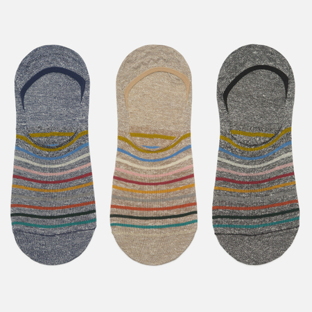 Комплект носков Paul Smith 3-Pack Linen Signature, цвет комбинированный, размер 40-46 EU