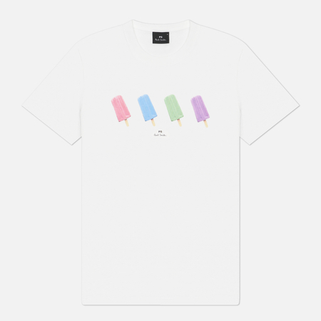 Мужская футболка Paul Smith Slim Fit Lollies, цвет белый, размер S