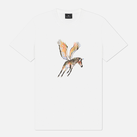 Мужская футболка Paul Smith Slim Fit Flying Zebra, цвет белый, размер S