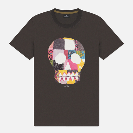Мужская футболка Paul Smith Slim Fit Fabric Skull, цвет серый, размер S