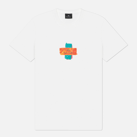 Мужская футболка Paul Smith Slim Fit Cross, цвет белый, размер S