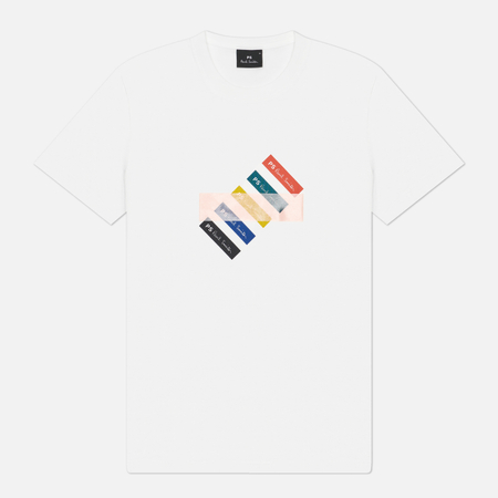 Мужская футболка Paul Smith Slim Fit Barcode, цвет белый, размер S