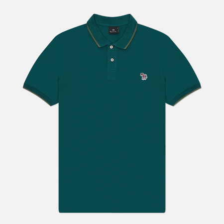 Мужское поло Paul Smith Slim Fit Zebra, цвет зелёный, размер XXL