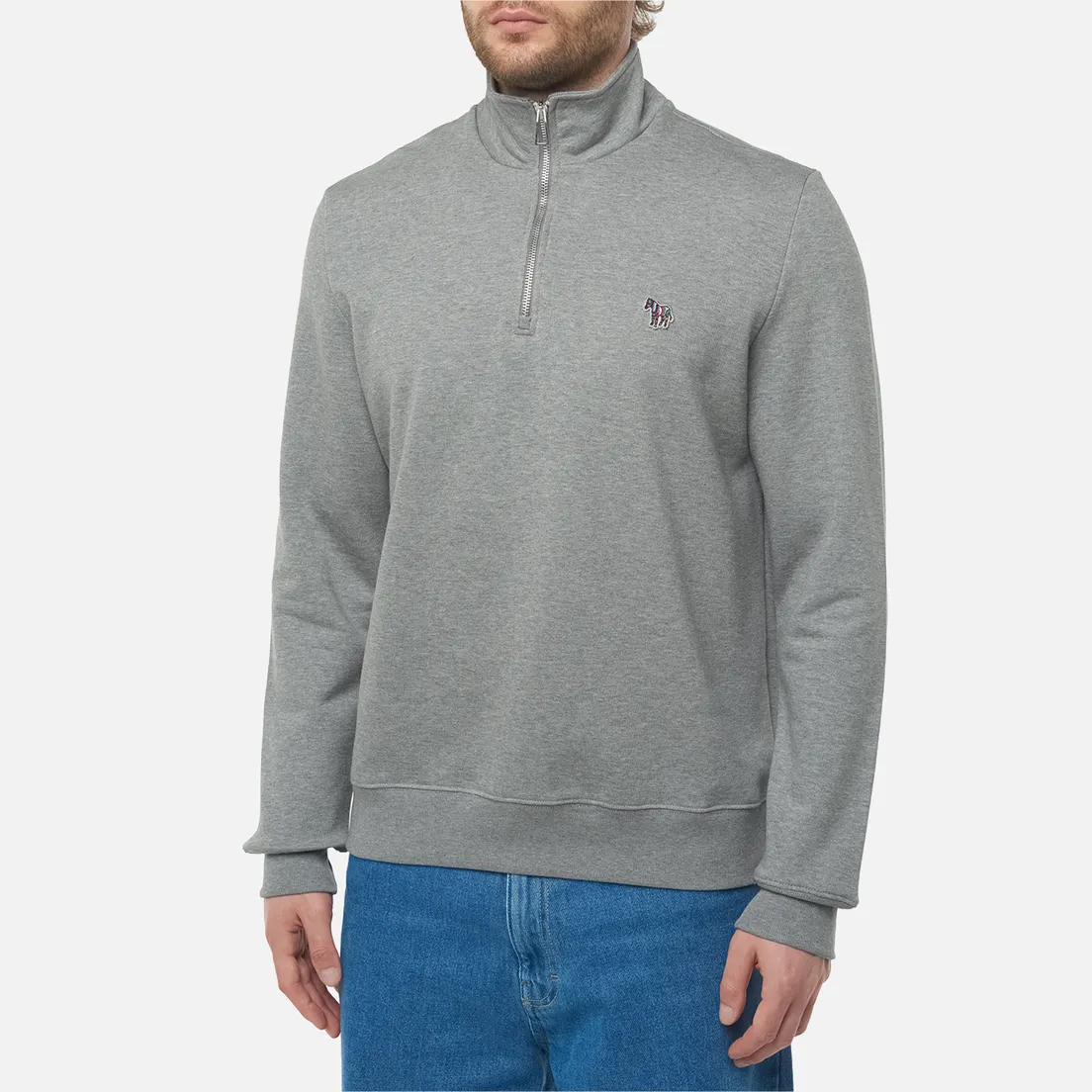 Paul Smith Мужская толстовка Zebra Logo Regular Half-Zip