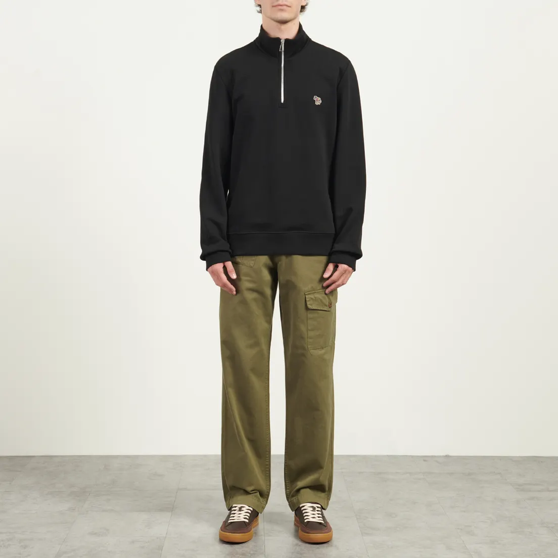 Paul Smith Мужская толстовка Zebra Logo Regular Half-Zip