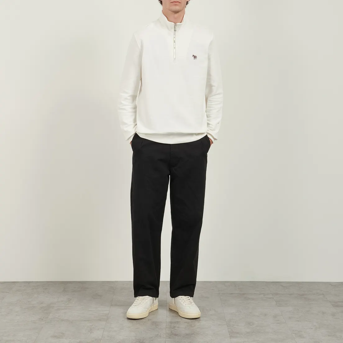 Paul Smith Мужская толстовка Zebra Logo Regular Half-Zip