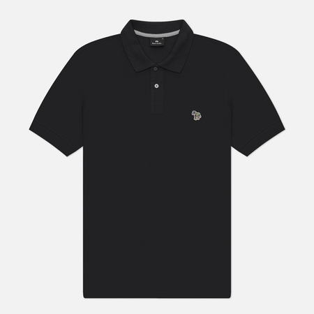 Мужское поло Paul Smith Zebra Logo Regular, цвет чёрный
