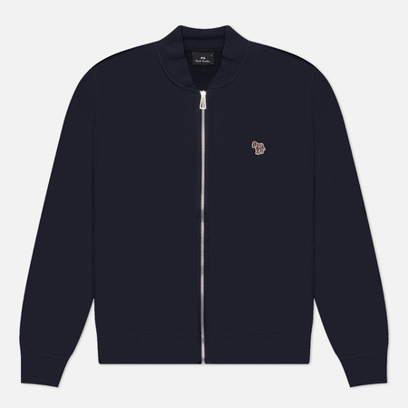 Мужская олимпийка Paul Smith Zebra Logo Regular Bomber, цвет синий