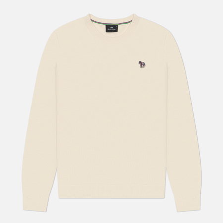 Мужской свитер Paul Smith Zebra Logo Crew Neck, цвет белый, размер S