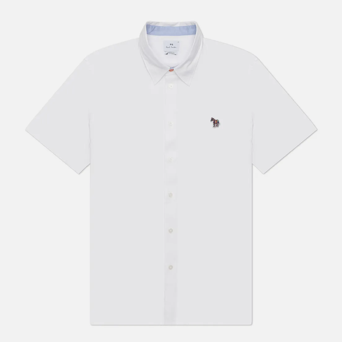 Paul Smith Мужская рубашка Zebra Logo Casual Fit Short Sleeve