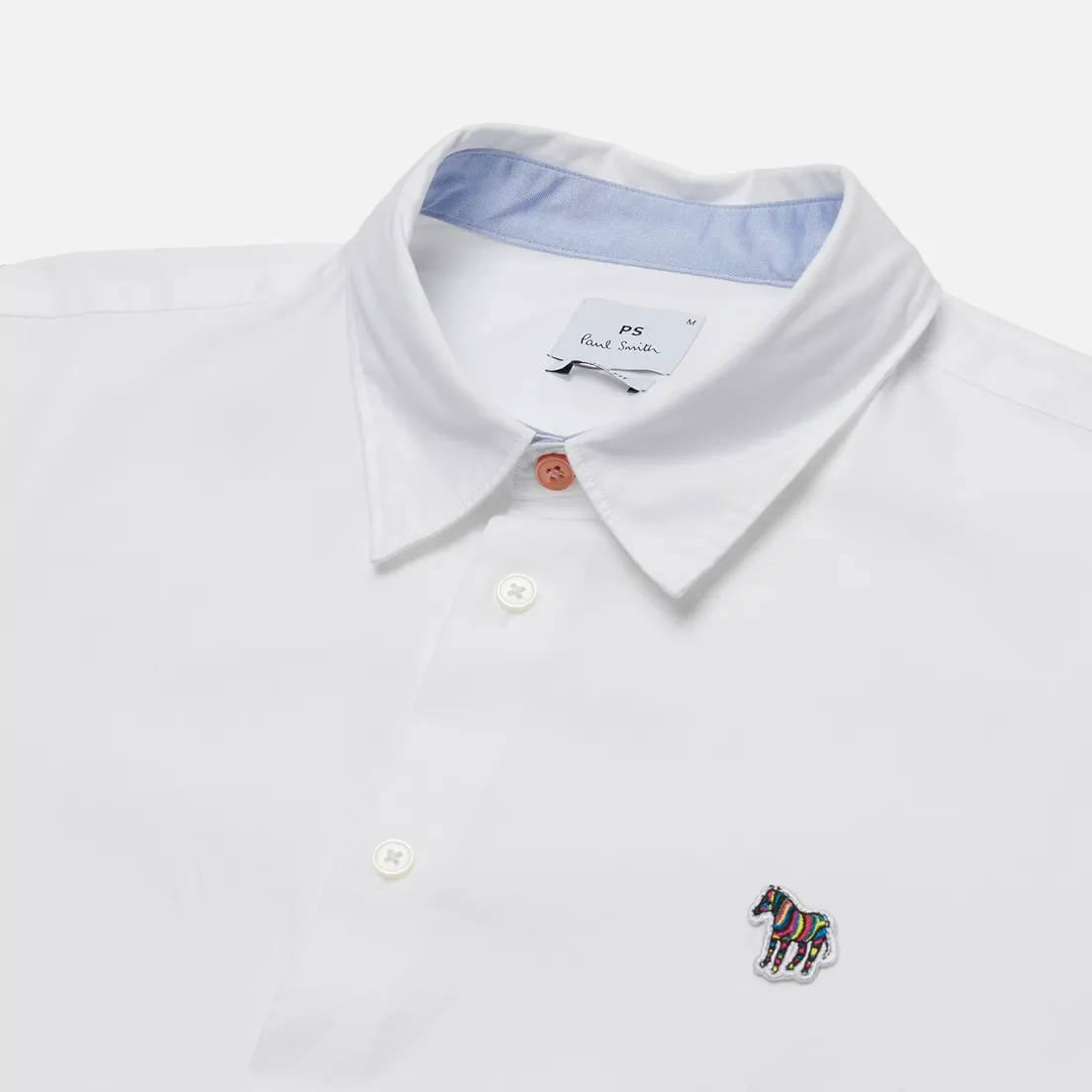 Paul Smith Мужская рубашка Zebra Logo Casual Fit Short Sleeve