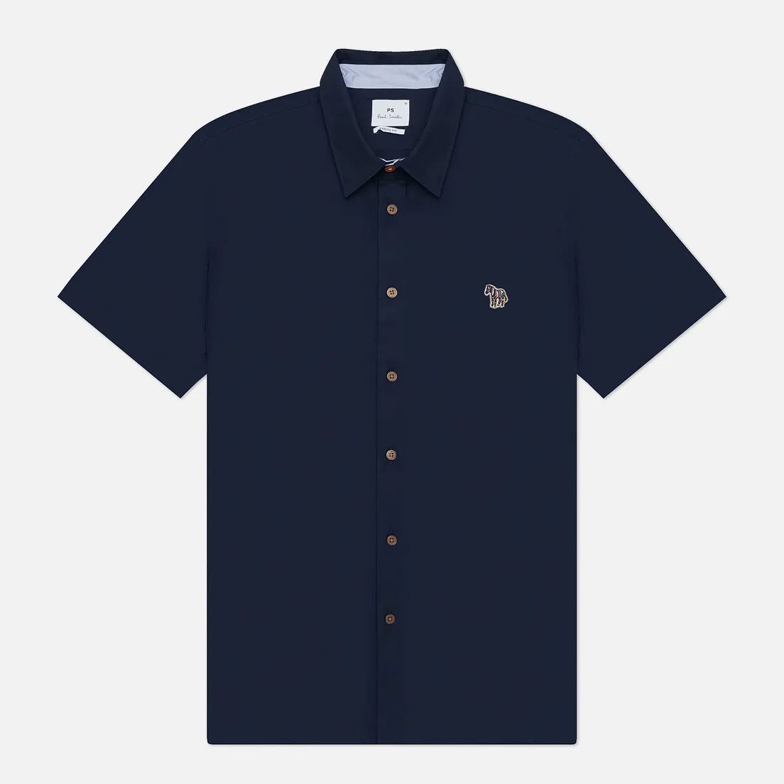 Paul Smith Мужская рубашка Zebra Logo Casual Fit Short Sleeve