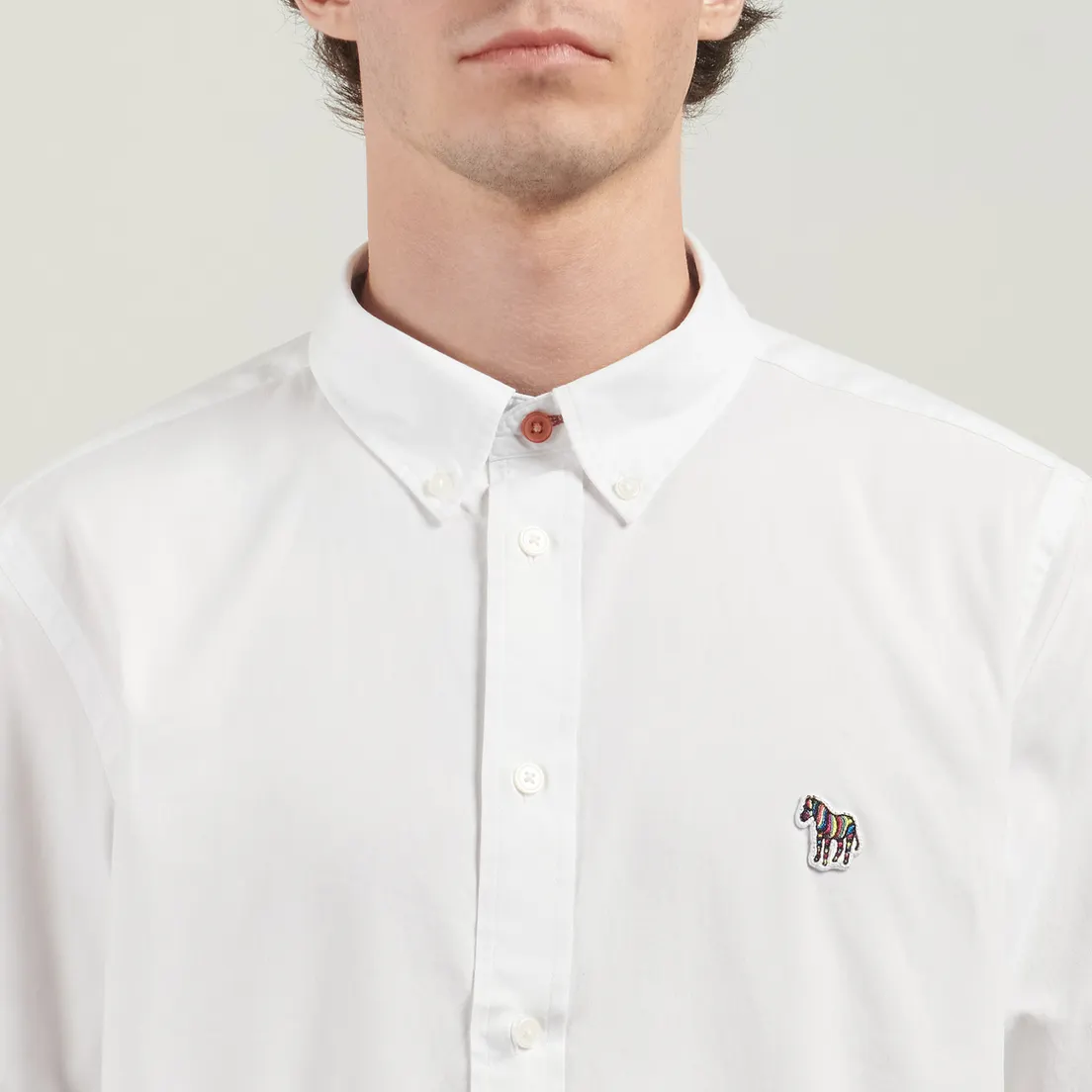 Paul Smith Мужская рубашка Zebra Logo Tailored Fit