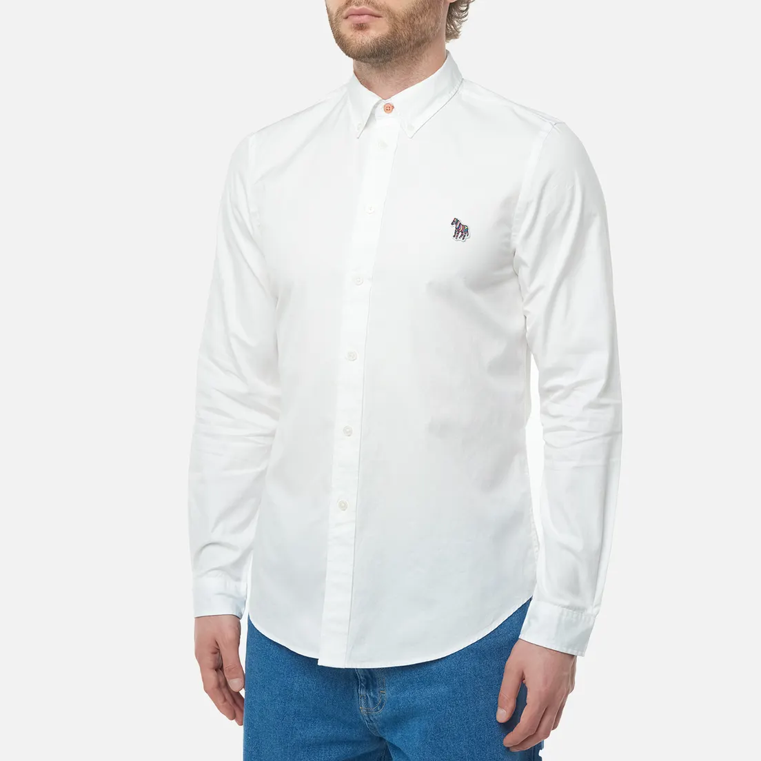 Paul Smith Мужская рубашка Zebra Logo Tailored Fit