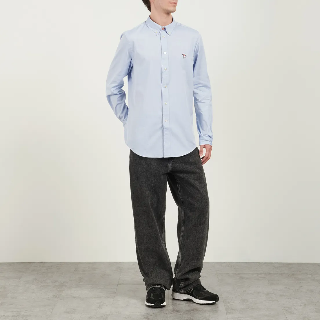 Paul Smith Мужская рубашка Zebra Logo Tailored Fit