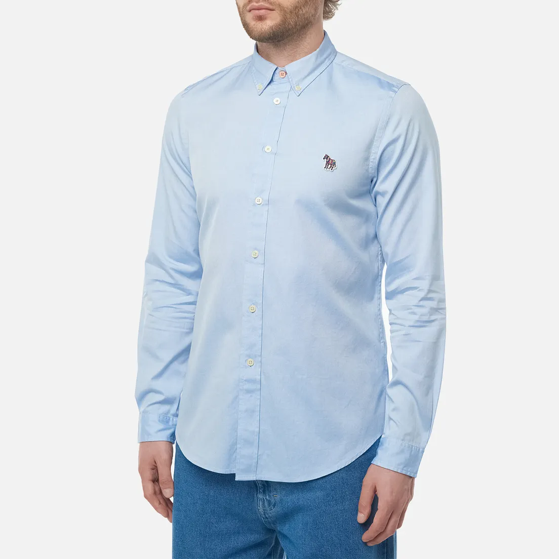 Paul Smith Мужская рубашка Zebra Logo Tailored Fit